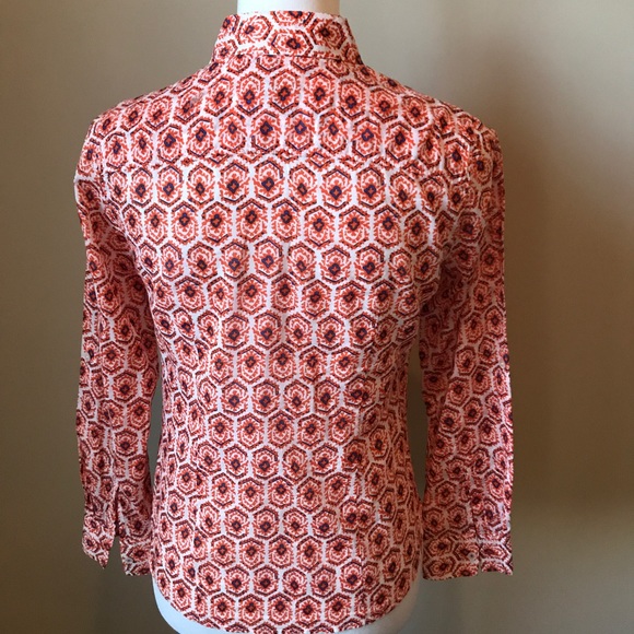 Talbots cute patterned blouse - Picture 4 of 6